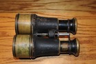 Vintage English Brass Military Field Signal Binoculars Ww1 Marked Signal Service