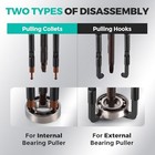  Bearing Puller Set  33 In 1 Blind Hole Bearing Separator Kit With Curved Hook 