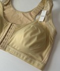 Embraced Front Hook Bra Size 2xl Beige Khaki Adjustable Straps Padded New