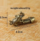 Brass Elephant Key Pendant Figurine Mini Animal Statue Table Home Decoration Toy