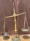 Vintage Solid Brass Decorative Balance Justice Scale  Made In Greece  8 75    