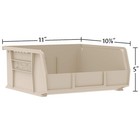 Akro-mils Akrobins Clear Space-saving Stackable Bins For Garage  Pantry  6-pack