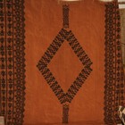 African Mud Cloth Tapestry Bogolon Fini 80  X 82  Vtg Brown Black