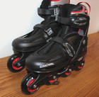 Roller Derby Velocity Adjustable Adult Inline Skates  Black red  Sz 7-10  W150al