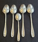 Vtg 1847 Rogers Daffodil 1950 Oval Soup Sugar Spoons Tablespoons Silverplate Is 