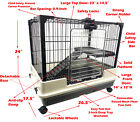 Indoor 2-level Guinea Pig Rabbit Hedgehog Ferret Kitten Rolling Cage Hutch House