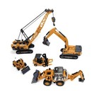 Diecast Construction Vehicle Toy Excavator Crane Bulldozer Forklift Model Kids G