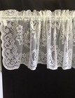 Lace Window Valance White Ayshire  Design 19 l X 63  W Set Of 2 Factory Error