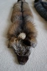 Tanned Cross Fox Pelt Ranch Fox Fur Hide Soft Tan White Tail Tip Prime Full Fur