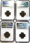 lof Of 4  Willem I Fractional Stuiver Genuine Ngc Coins 1814-1836