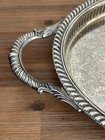 Vintage Tray English Silver Mfg Corp  Silver Plate Open Gallery Around