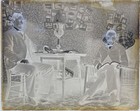 Antique Glass Plate Negative   Two Men In A Photo - Twins Or Two Poses One Image
