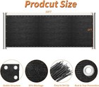 6  X 50  Black Fence Privacy Screen  Backyard Fabric Mesh Tarp Garden Windscreen