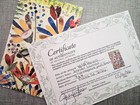 Wildflowers 4x6 Original Cut Paper Collage Unframed Art Ooak Signed Sealed Coa