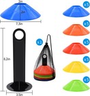 25 50 100pcs 5 Color Agility Disc Cones With Carry Bag For Sports Training
