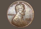 Error Coin -  Lincoln Memorial Cent 1982 - No Mint - Broadstruck  Off Center