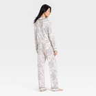 Women s Cloud Knit Modal Long Sleeve Notch Collar Top And Pants Pajama