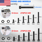 540pcs M2 M3 Metric Screws Assortment Set Suitable For 3d Printer Diy hex Socket
