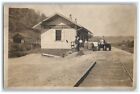 1909 Railroad Train Depot Weirton Holliday s Cove Wv Rppc Photo Postcard