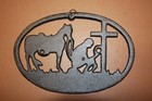  6  Praying Cowboy Cast Iron Wall Cross Collection   Plaque