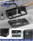 Bathroom Counter Organizer And Storage  7 Slots Detachable Toothbrush Holders   
