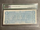1864  Pmg 62 5 Dollar Confederate States Of America