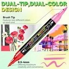 48 Colors Dual Tip Acrylic Paint Pens Markers  24 Set Permanent Acrylic Paint 