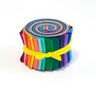 20 Pc  2 5 Inch Rainbow Solids Jelly Roll 100  Cotton Fabric Quilting Strips