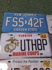 License Plate Lot Of 8  florida marine  New Jersey 