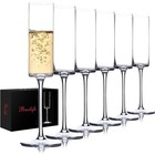 Handcrafted Leadless Crystal Champagne Flutes Elegant Gift Weddings Parties New