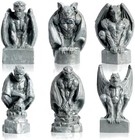 Rileryan 6 Pcs Miniature Evil Gargoyles Figurines Statue For Halloween Village D