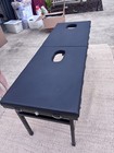 Master Series Folding Padded Table Dual Opening Design Portable Heavy Duty Black