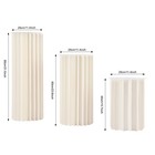 3pcs Cylinder Pedestal Stands Display Columns For Wedding Party Event White