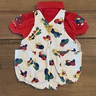 Vintage 80s 90s Oshkosh Bgosh Airplane Romper 6-9 Months
