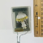 Miniature Electric Table Lamp White Shade Victorian Dollhouse Diorama