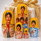 Beatles Sgt  Pepper s 5 Pc Memorabilia Nesting Dolls  Stacking Egg Toy Set