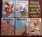Huge Lot Of 50 Different Playboy Magazine Covers Only   1960s To Modern