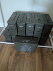 12 Ab86 Metal Ammo Cans Green Matte 200 Crtg 7 62mm Lot Of 12 Hinged Handle