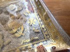 Vintage Mcm 1950s Georges Briard Floral Flower Gold   Glass Tray   Dish - Signed