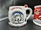 Vintage Houston Harvest 20oz 3d Ceramic Coffee Mugs Coca Cola Christmas