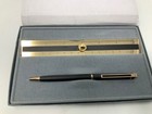 Colibri Gold X Black Color Ballpoint Pen   Ruler Gift Set - Brand New In Box