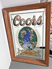 Vintage 1970 s Coors Blue Waterfall Pub Mirror Made In Canada  Ehh    30 x18  