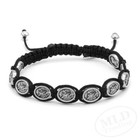 Saint St Michael Archangel Guardian Angel Medal Bracelet Black Cord Protection