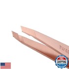 Tweezerman Rose Gold Petite Point And Slant Tweezer Set With Travel Case