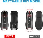 Qbuc For Porsche Key Fob Cover 3-piece Painted Universal  A silver Gray 