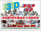 3d Pop Up Christmas Greeting Card - Assorted Scenes  envelope