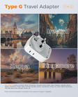 Us To Uk Plug Adapter Pd 20w   Type G Travel Converter With 3 Usb Charger 1 Usb