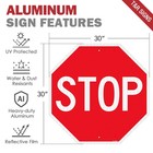  2 Pack  Large Stop Sign Street Road Sign 30 X 30 Inches  Engineer Grade Refl   