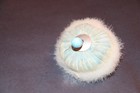 Vintage Celluloid Powder Box With Unique Swansdown Powder Puff