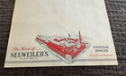 Vintage Neuweiler Beer Brewery Scene Paper Menu Insert Sheet Allentown Pa